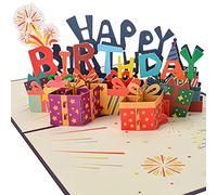 AIBAOBAO Cartes d'anniversaire 3D, Pop Up Carte de joyeux anniversaire de vœux créatives et commémoratives faites à la main pour amants, personnes âgées, enfants maman papa épouse femmes