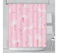 AIBIIN Rideau de douche bohème léopard motif guépard tendance pour salle de bain décoratif en polyester durable avec 12 crochets 180 x 180 cm