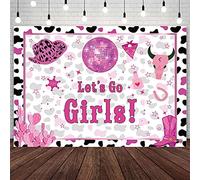 AIBIIN Toile de fond Let's Go Girls de 2,1 x 1,5 m pour enterrement de vie de jeune fille - Décoration de fête - Bannière de fête d'anniversaire