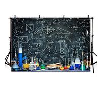 AIBIIN Toile de Fond pour expériences scientifiques Amusantes de 2,1 x 1,5 m,Formule Physique mathématique,Tableau Noir pour Photographie,école,Recherche,Enfants,étudiants,décoration de Table