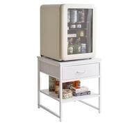 Aibiju Grande Table D'appoint pour Salon, Petite Table sur Pied 50 cm, Support de Réfrigérateur pour Dortoir, Grand Support D'imprimante pour Bureau, Blanc YD-TM156W