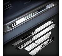 AIBINGBH 4Pcs Accessoires de Protection de Plaques de Seuil pour Renault Dacia Duster, Acier Inoxydable, Bandes de Protection pour Seuil de Porte de Bienvenue,D