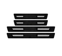 AIBINGBH 4pcs Plaques de Protection de Seuil de Porte de Voiture pour Citroen C4 Cactus 2014-2022, Fibre de Carbone Noir, Autocollant Anti-Rayures de Bord de Seuil de Porte de Voiture