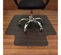 AiBOB Tapis de chaise de bureau pour sol en bois dur, 91,4 x 121,9 cm, facile à glisser pour les chaises, plat sans friser, tapis de sol pour bureau d'ordinateur, noir