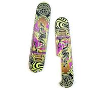 Aibote 1 paire de poignées de rechange colorées en alliage de titane avec motif crânes artistiques, pour couteau suisse Victorinox de 91 mm (C)
