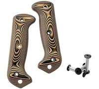 Aibote 1 Paire d'écailles de Poignée en G10 Poignées en Fibre de verre Patch de Remplacement d'outils pour Ka-Bar Becker BK2 Companion BK9 avec 3 jeux de vis (Noir Orange)