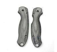 Aibote 1 Paire d'écailles de Poignée en Micarta de Remplacement pour Spyderco para Military 3 C223 Patch de Poignées d'outils DIY(Noir)