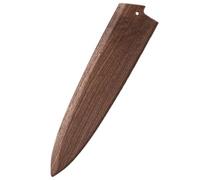 Aibote Fait à la Main en Bois de Noyer Noir Naturel Couteaux de Chef Gaine Porte-Couteau Magnétique étui Protecteur Couverture en Bois(B, 10 Pouces)