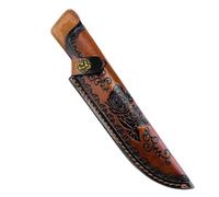 Aibote Gaine de couteau à lame fixe avec boucle de ceinture, étui de chasse droit en cuir pour couteau de chasse, fourreau de fourreau de poche, sac de poche, EDC Camping Outdoor Tool (S)