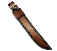 Aibote Gaine de couteau en cuir à lame fixe avec boucle de ceinture, étui à couteaux droit, étui de poche, étui de poche, étui de chasse, EDC Camping Outdoor Tool (S)