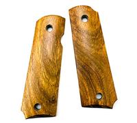 Aibote Pleine Taille Bois de Poirier Jaune Africain 1911 Poignées de Pistolet Couteau de Pistolet Personnalisé Bricolage EDC Poignées Matériel