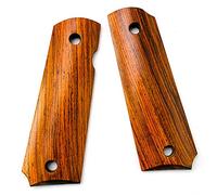 Aibote Pleine Taille Bois de Santal Jaune Naturel 1911 Poignées de Pistolet Couteau de Pistolet Personnalisé Bricolage EDC Poignées Matériel (Rouge)