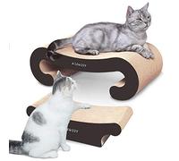 Aibuddy Griffoir pour chat 2 en 1 avec herbe à chat, carton durable et construction (55 x 22 x 19 cm ; 44 x 22 x 13,5 cm)