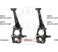 AIC 75770Set Fusée d'essieu, suspension de roue pour AUDI