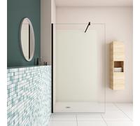 AICA ensemble complet douche à l'Italiennne 100x200cm avec un panneau mural de douche et un receveur de douche modèle ACWIP10-131B-81-63