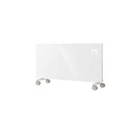 AICA Radiateur 2000W WiFi Écran tactile 2en1 Mobile/Mural Blanc | Verre trempé ultra-plat 70mm. Pilotage via app. Minuterie 24h. Montage mural ou sur pieds inclus.