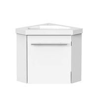 AICA sanitaire Meuble d'angle Moderne，Meuble Lave-Mains à Suspendre avec lavabo, Meuble de Rangement Blanc 40cm