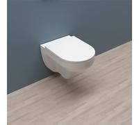 AICA Sans Bride WC Suspendu Avec Abattant Ultra Fin Soft-Close 52,5x36x36,5cm