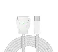 AICARGER Câble de charge USB C de type C vers magnétique pour trois générations de MacBook Air Pro (2021-2023), 2 m (blanc)