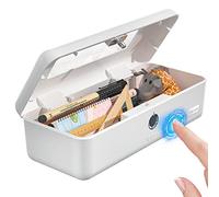 AICase Boîte de rangement biométrique pour empreintes digitales, argent, bijoux, coffre-fort multifonction, espèces, bureau, université, école, cadeau pour adultes, adolescents, filles et garçons