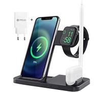 AICase Chargeur sans Fil, 4-en-1 Chargeur à Induction pour iWatch, AirPods Pro et Pencil,Station de Rechargement pour iWatch Series 5/4/3/2/1,Charge Rapide pour iPhone 11/11 Pro Max/XR/Samsung