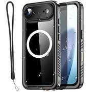 AICase Coque pour iPhone 17 AIR, Transparente et étanche avec MagSafe, résistante à l'eau, à la Neige, à la poussière et aux Chocs, certifiée IP68, Protection intégrale à 360°, étanche sous l'eau,