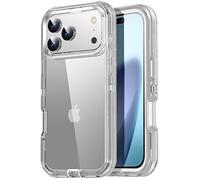AICase Coque pour iPhone 17 Pro, Transparente, 3 en 1, Robuste, résistante aux Chocs et à la poussière, 3 Couches, Style Militaire, Robuste et Durable,-5