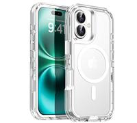 AICase Coque pour iPhone 17 Transparente avec Magsafe, 3 en 1, magnétique, Robuste, intégrale, résistante aux Chocs et à la poussière, 3 Couches, de Style Militaire, Robuste et Durable_1