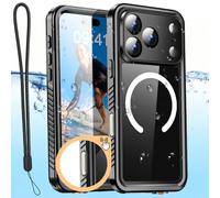 AICase Coque pour téléphone Pro étanche transparente avec MagSafe étanche à l'eau, à la neige, à la poussière et aux chocs, certifiée IP68, protection intégrale à 360°, entièrement scellée, pour