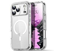 AICase Coque Transparente pour 17 Pro, Protection intégrale Robuste Contre Les Chutes, Antichoc et Anti-poussière, 3 Couches de Protection Militaire, Robuste et Durable 2025-1
