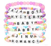 AICase Ensemble de bracelets inspirés de la marchandise Saja Boys pour KPop Demon Merch pour Jinu Abby Romance Mystery Baby Saja Fans Stuff Cosplay K-Pop Tenue Accessoires Bijoux Cadeaux Noël