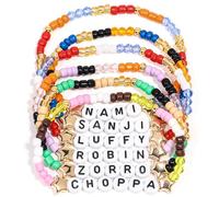 AICase Lot de 6 bracelets pour pirate,Pirate Anime Merch Piece | d'amitié empilables extensibles,Accessoires de Merchandising pour Fans,Costume,Figurine,T-shirt,Poster,Cadeau d'Anniversaire