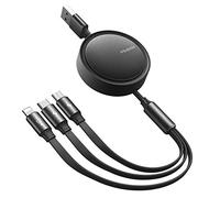 AICase Multi Câble de Charge rétractable Multi USB Charge 3 en 1 Charge Rapide de Micro USB/Type-C/ISO Phone pour iSO Android
