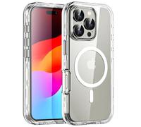 AICase pour iPhone 16 Pro Max Coque Transparente [avec magsafe] Protection antichute Robuste Corps Entier résistant aux Chocs/à la poussière 3 Couches Protection Militaire Coque Robuste