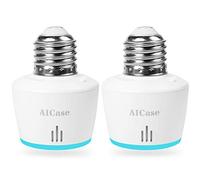 AICase Smart WiFi E27 Lumière Socket, Intelligent WLAN [Lot de 2] Home télécommande Ampoule Lampe Support Compatible avec Alexa et Fonction de synchronisation-White