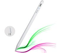 AICase Stylet pour écrans tactiles, Haute précision et sensibilité de 1,5 mm, Pointe Fine pour iPad, Stylet numérique Actif pour Tablette, Fonctionne sur Les écrans tactiles iOS et Android (Blanc)