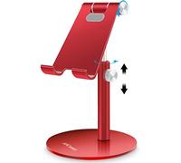 AICase Support Tablette/Téléphone,Universel Réglable Support pour iPad Pro 10.5/9.7/12.9, iPad Air, iPad Mini 2/3/4, iPhone, Samsung Tab, d'autres Smartphones et Tablettes [4-12.9 Pouces]-Rouge