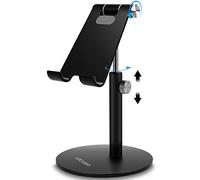 AICase Support Tablette/Téléphone, Universel Réglable Support pour iPad Pro 10.5/9.7/12.9, iPad Air, iPad Mini 2/3/4, iPhone, Samsung Tab, d'autres Smartphones et Tablettes [4-12.9 Pouces] - Noir