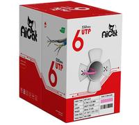 AiCat Câble Ethernet Cat6 de 152,4 m - 23 AWG, CMR, ETL, isolé en cuivre nu solide avec séparateur croisé réduisant le bruit - 550 MHZ/10 Gigabit vitesse non blindé UTP LAN (rose)