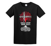 AICHAOGE Men's T-Shirt Feel Soft Danish Grown Viking Roots The Vikings Twin Needle Sleeves and Hem Black XL