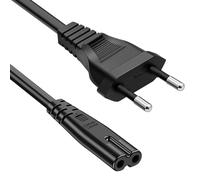 Aicharynic Câble d'alimentation 2 broches, 3 m, avec prise européenne pour boîte de fête JBL TV, radio, TV Blu-Ray, haut-parleur Bluetooth, lampe de bureau (noir)