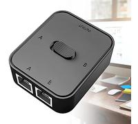 Aicharynic Commutateur Réseau Gigabit Switch 2 Ports RJ45 Bouton-Poussoir Plastique Noir 1 Gigabit par Seconde 2 Ordinateurs Compatible