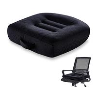 Aicharynic Coussin de siège de voiture - 40 x 40 cm - Ergonomique - Orthopédique - Pour chaise de bureau, voiture, fauteuil roulant ou rehausseur pour adulte - Extra large