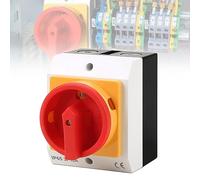 Aicharynic Interrupteur principal - 16 A - 3 broches - IP65 - Interrupteur de réparation avec boîtier - Séparation de l'alimentation pour connecter des interrupteurs et déconnecter de petits circuits