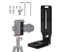 Aicharynic L Bracket Support en L Plaque de dégagement Rapide DSLR Camera L Bracket avec Vis 1/4 Pouce, Compatible avec Canon Nikon Sony DSLR Caméra Trépied, Monopodes, GimbalStabilisateurs