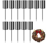 Aicharynic Lot de 12 bougeoirs noirs rétro pour salon, mariage, dîner