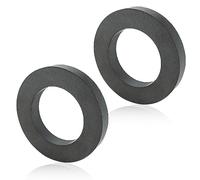 Aicharynic Lot de 2 anneaux magnétiques, Ø 70 mm x 32 mm x 15 mm en ferrite avec trou, anneau magnétique résistant avec anneau perforé, pour industrie, bricolage, projets scientifiques