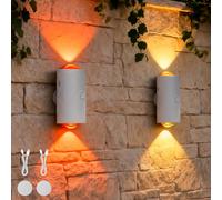 Aicharynic Lot de 2 appliques murales avec détecteur de mouvement intérieur sans fil, 7 couleurs de lumière, lampe murale LED à batterie, veilleuse magnétique pour couloir, escaliers, cuisine, salon