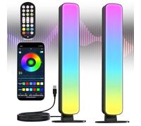 Aicharynic Lot de 2 Lightbar LED RGB - Rétroéclairage TV avec application et télécommande, synchronisation musicale, intensité variable pour PC de jeu, moniteur et décoration de la pièce - Éclairage