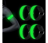 Aicharynic Lot de 4 bracelets lumineux à LED réfléchissants pour enfants - Pour la course à pied, le jogging, la randonnée, la course à pied, les sports de plein air